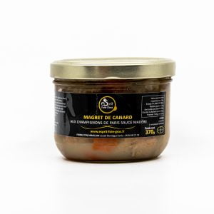 Petto d'anatra confit con funghi champignon - salsa Madeira - 370 g
