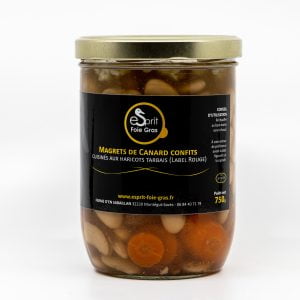 Petto d'anatra confit cotto con fagioli Tarbais (Label Rouge) 750 g